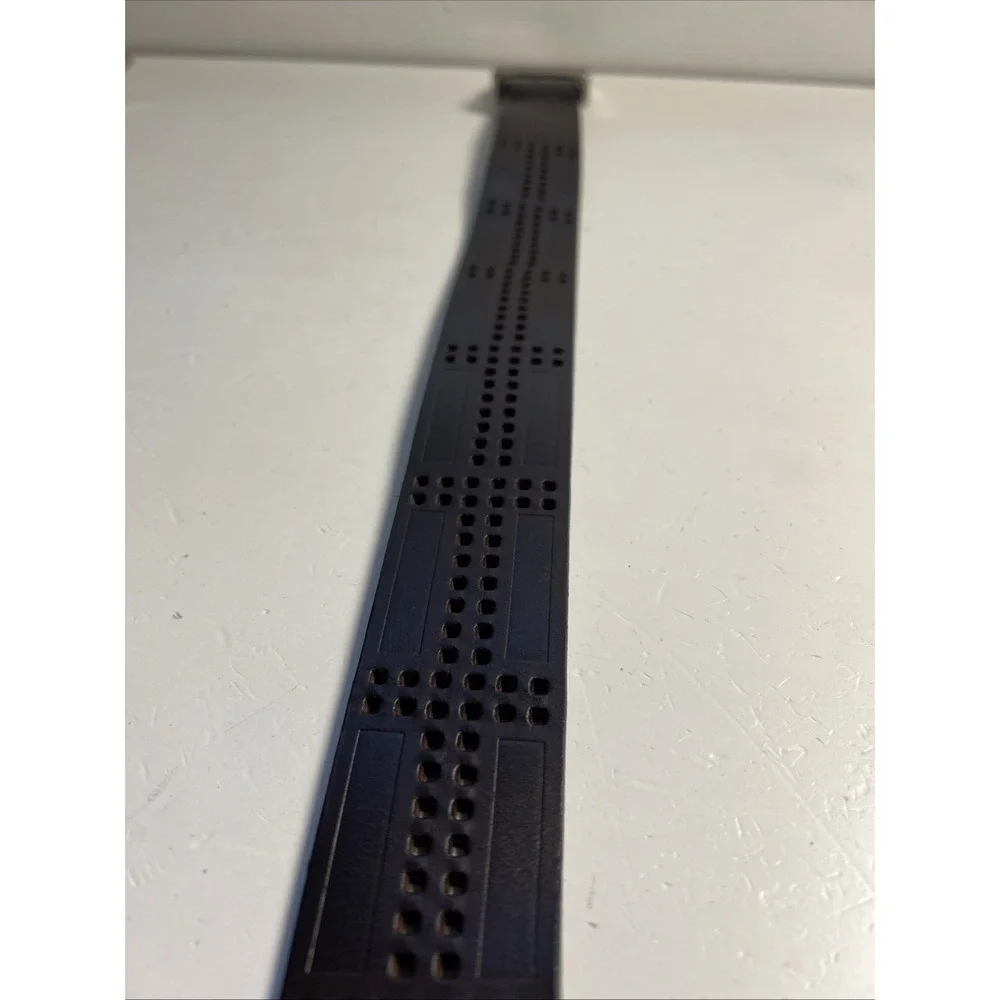 Reaction Kenneth Cole Dress Belt Brown  Mens Sz M 32 Y2K Punched Whole